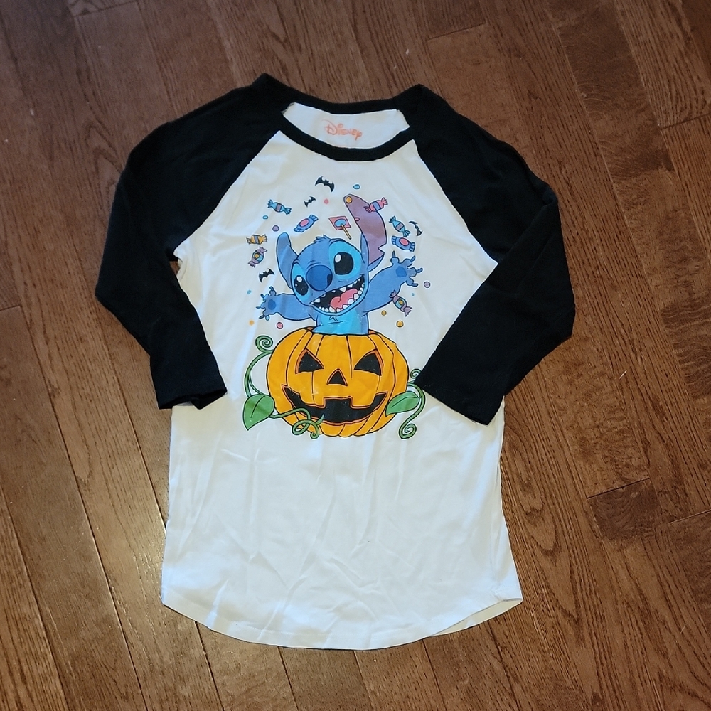 Disney Stitch Halloween Raglan Shirt medium